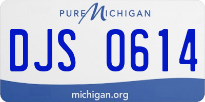 MI license plate DJS0614
