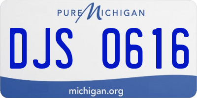 MI license plate DJS0616