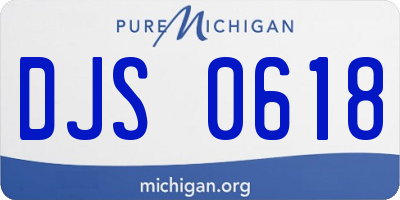 MI license plate DJS0618