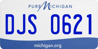 MI license plate DJS0621