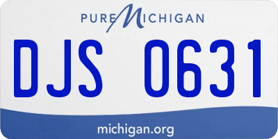 MI license plate DJS0631