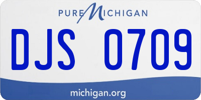 MI license plate DJS0709