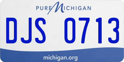MI license plate DJS0713