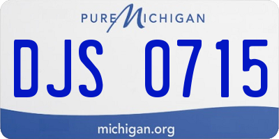 MI license plate DJS0715