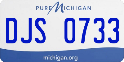 MI license plate DJS0733