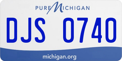 MI license plate DJS0740