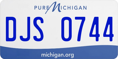 MI license plate DJS0744