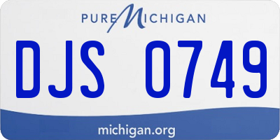 MI license plate DJS0749