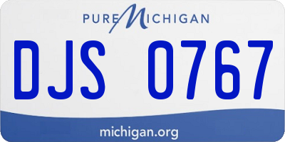 MI license plate DJS0767