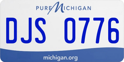 MI license plate DJS0776