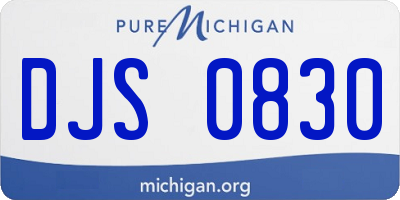MI license plate DJS0830
