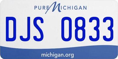 MI license plate DJS0833