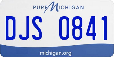 MI license plate DJS0841