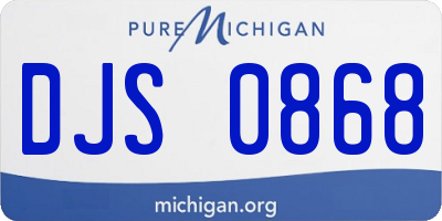 MI license plate DJS0868