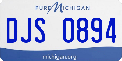 MI license plate DJS0894