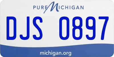 MI license plate DJS0897