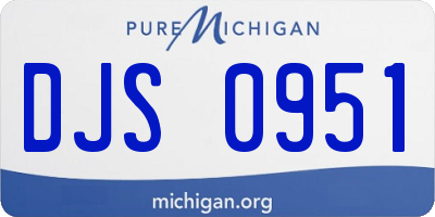 MI license plate DJS0951