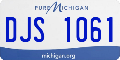 MI license plate DJS1061