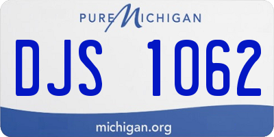 MI license plate DJS1062