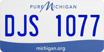 MI license plate DJS1077