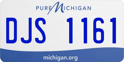 MI license plate DJS1161