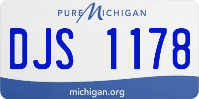 MI license plate DJS1178