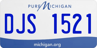 MI license plate DJS1521