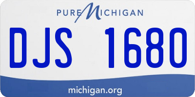 MI license plate DJS1680