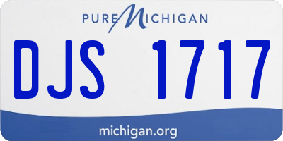 MI license plate DJS1717