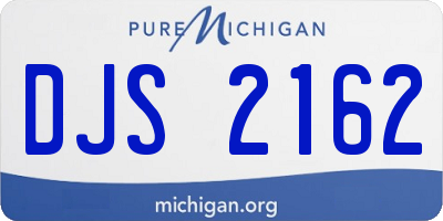 MI license plate DJS2162