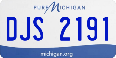 MI license plate DJS2191