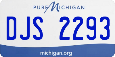 MI license plate DJS2293