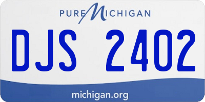 MI license plate DJS2402