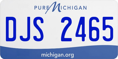 MI license plate DJS2465