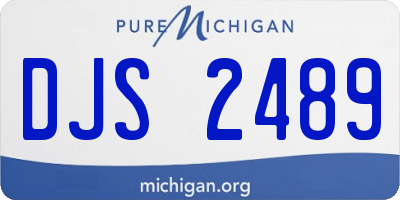 MI license plate DJS2489