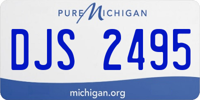 MI license plate DJS2495