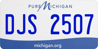 MI license plate DJS2507