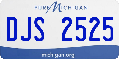MI license plate DJS2525