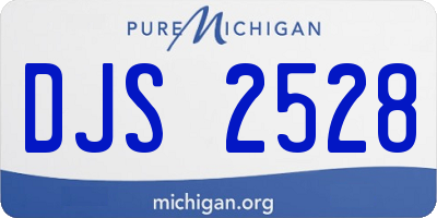 MI license plate DJS2528