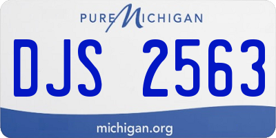 MI license plate DJS2563