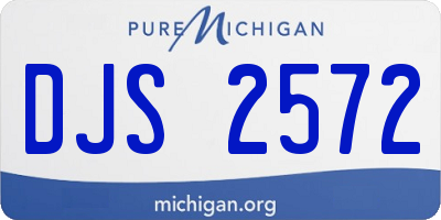 MI license plate DJS2572