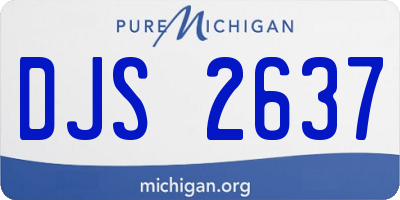 MI license plate DJS2637