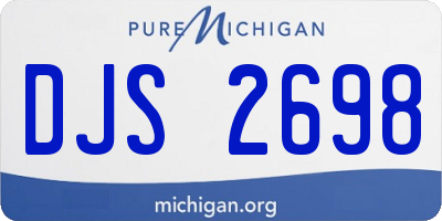 MI license plate DJS2698
