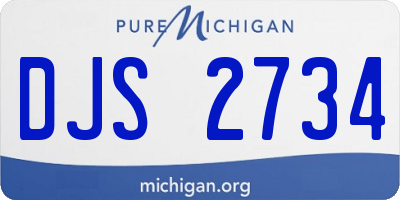 MI license plate DJS2734