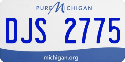 MI license plate DJS2775