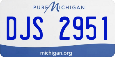 MI license plate DJS2951