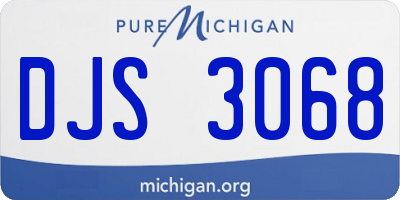 MI license plate DJS3068