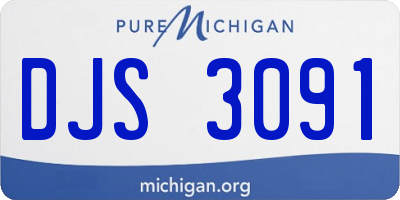 MI license plate DJS3091