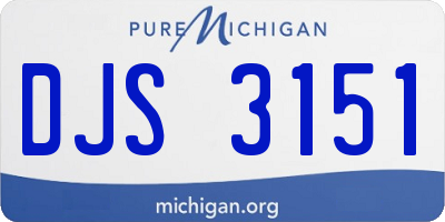 MI license plate DJS3151