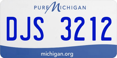 MI license plate DJS3212